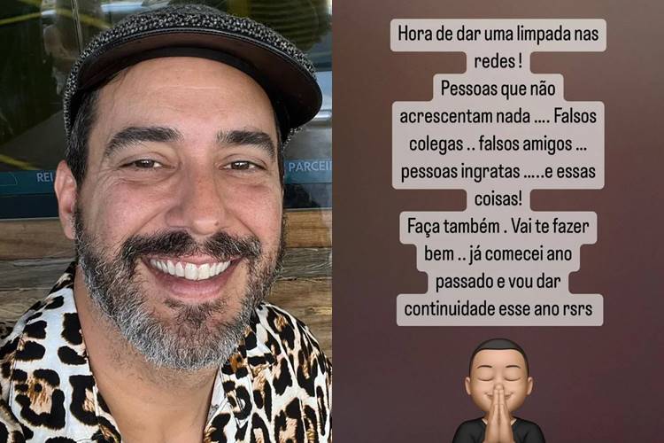 André Marques fez "limpa" nas suas redes sociais. (Foto: reprodução/Instagram)