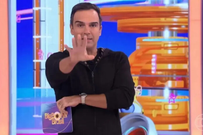 Tadeu Schmidt no BBB. (Foto: reprodução/Globo)