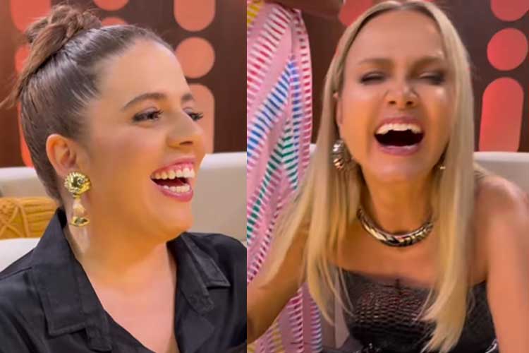 Nos bastidores do ‘Saia Justa’, Tati Machado tenta pronunciar sobrenome de Eliana: ‘Boas risadas’