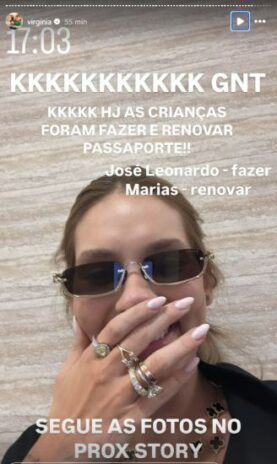 Virginia Fonseca contando a novidade na vida dos três filhos (Reprodução: Instagram)