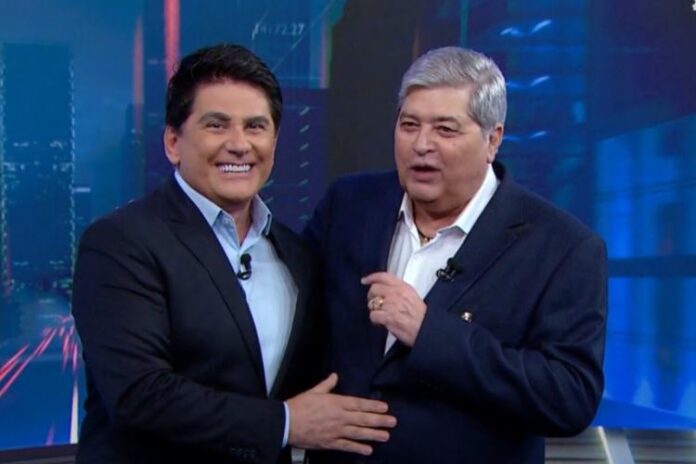 César Filho e Datena no Tá Na Hora (Reprodução: SBT)