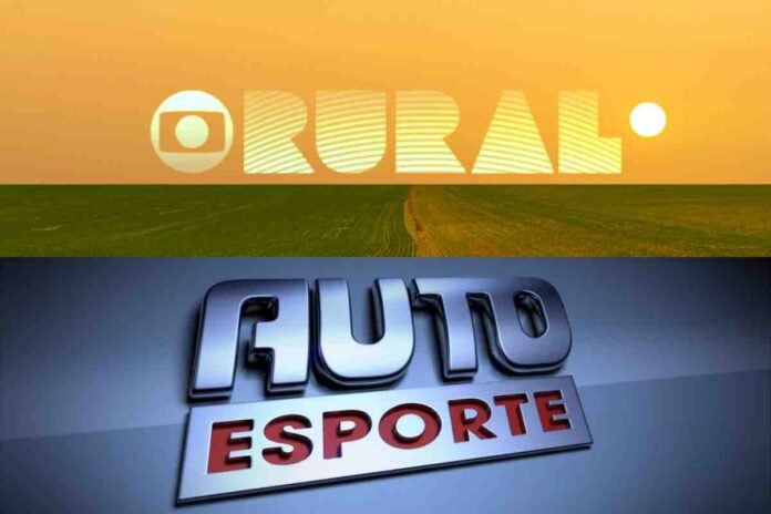 Logos do Globo Rural e do Auto Esporte (Montagem/Área VIP/Globo)