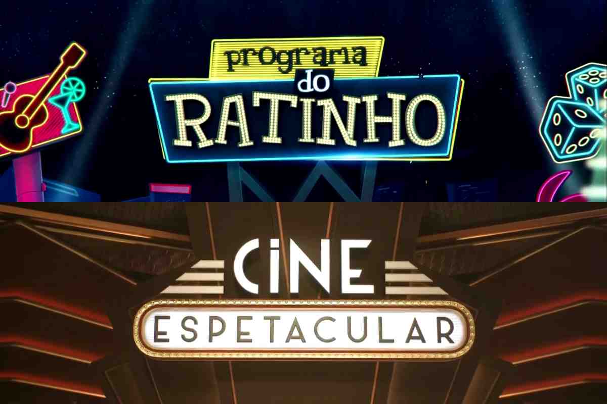 Logos do Programa do Ratinho e do Cine Espetacular (Montagem/Área VIP/SBT)