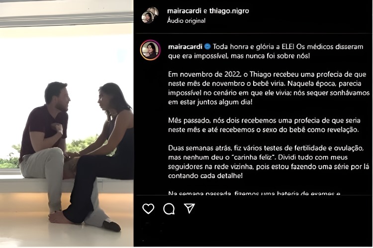 Maíra Cardi anuncia gravidez