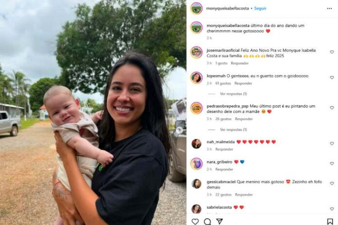 Veja a publicação de Monyque Isabella com José Leonardo (Reprodução: Instagram)