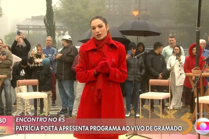 Patrícia Poeta no Encontro direto de Gramado - Foto: TV Globo