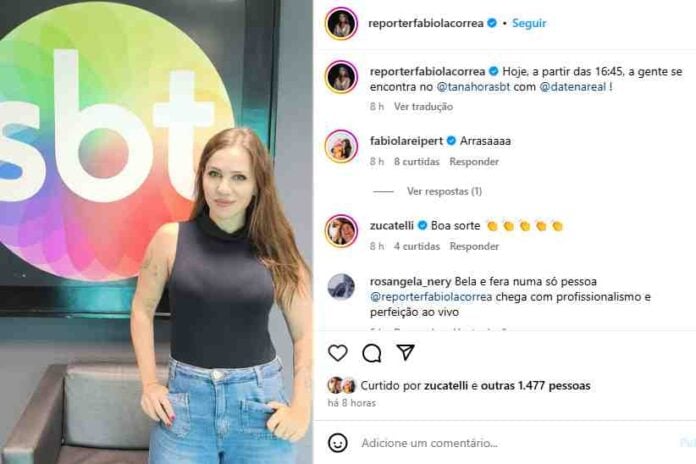 Publicação de Fabíola Côrrea (Reprodução/Instagram)