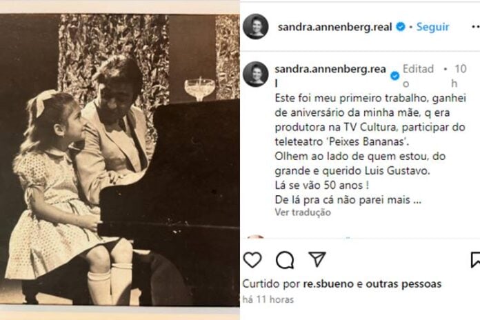 Publicação de Sandra Annenberg. (Foto: reprodução/Instagram)