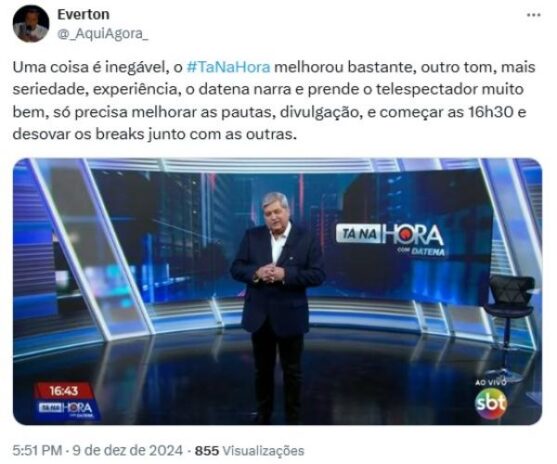 Telespectadores do Tá Na Hora reagindo no X (Reprodução: X/Twitter)