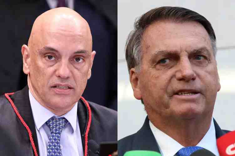 Alexandre de Moraes e Bolsonaro (Montagem/Área VIP/LR Moreira/Secom/TSE/EBC)