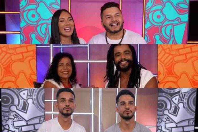 Arleane, Marcelo, Vilma, Diogo, João Pedro e João Gabriel (Montagem/Área VIP/Globo)