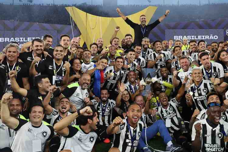 Comemoração de titulo do Botafogo (Foto: Vitor Silva/Botafogo)