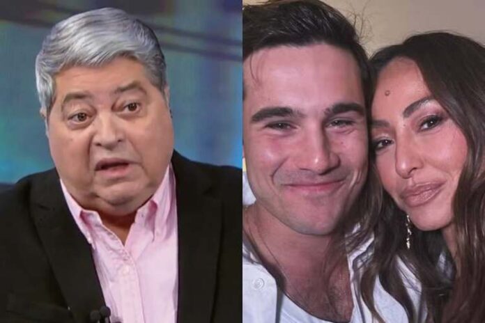 Datena comentando o casamento de Sabrina Sato e Nicolas Prattes ao vivo (Reprodução: SBT)