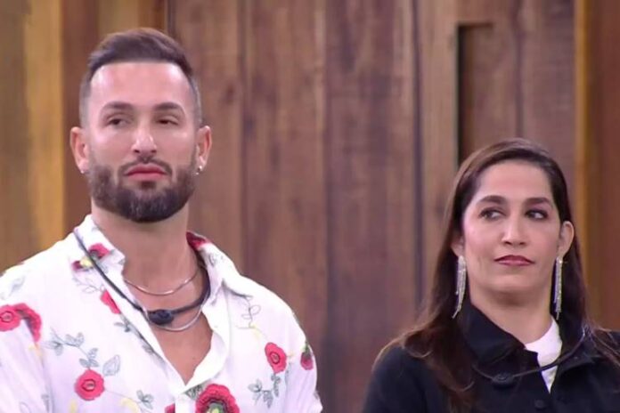 Diego e Daniele Hypolito no BBB25. (Foto: reprodução/Globo)