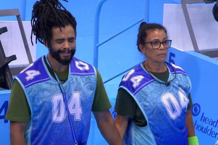 Diogo e Vilma no BBB25. (Foto: reprodução/Globo)