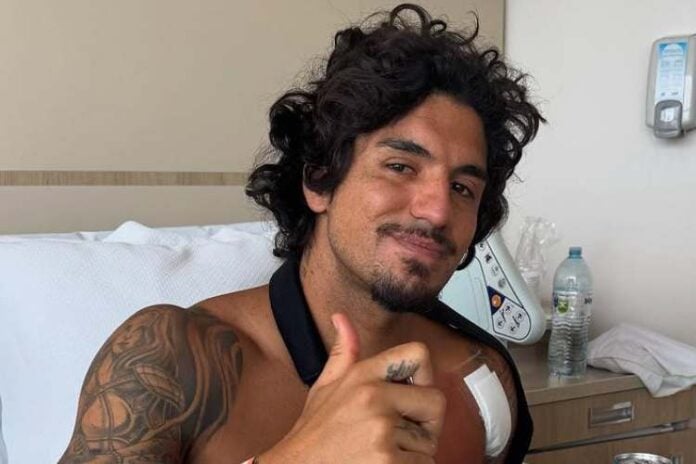 Gabriel Medina no hospital (Reprodução: Instagram)