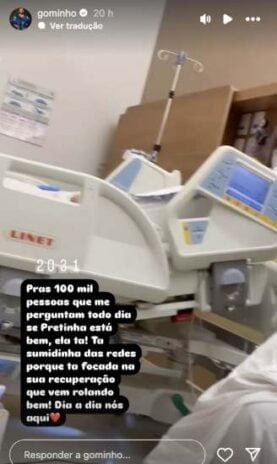 Gominho explicando o verdadeiro motivo da ausência de Preta Gil nas redes sociais (Reprodução: Instagram)