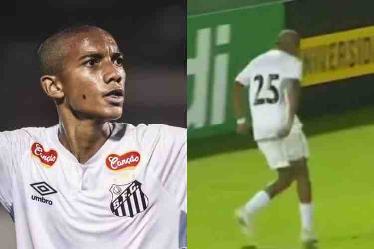 Juninho, filho de Robinho (Montagem/Área VIP/Bruno Vaz/ Santos FC/SporTV)