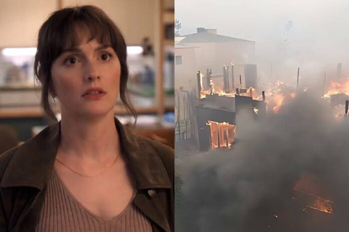 Leighton Meester teve mansão destruída. (Foto: reprodução/YouTube/X)