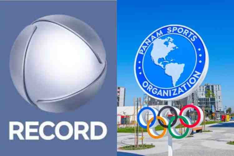 Logos da Record e dos jogos Pan Americanos (Montagem/Área VIP/Divulgação)