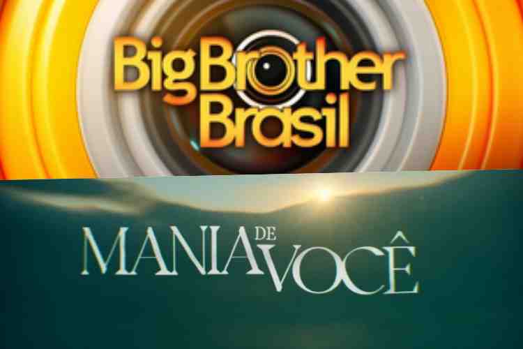 Logos do BBB25 e de Mania de Você (Montagem/Área VIP/Divulgação)