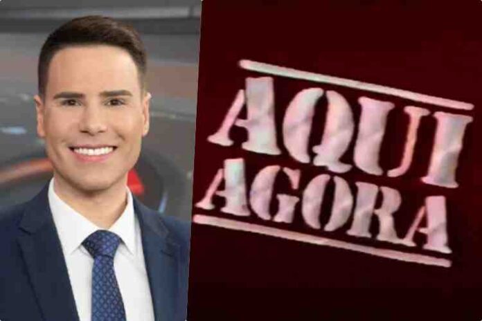 Luiz Bacci e logo do Aqui Agora (Montagem/Área VIP/Record/SBT)