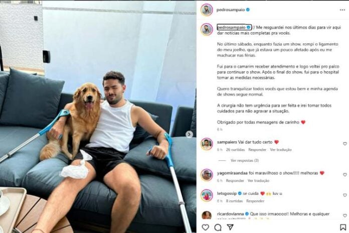 Confira o pronunciamento de Pedro Sampaio (Reprodução: Instagram)