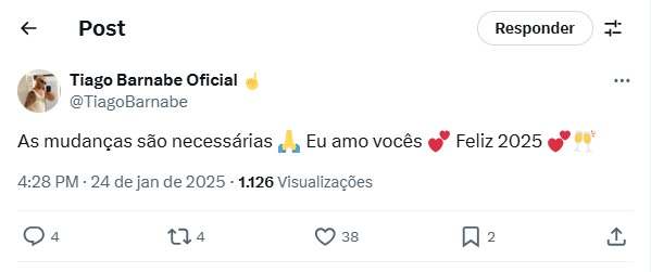 Post do Tiago Barnabé (Reprodução: X, antigo Twitter)