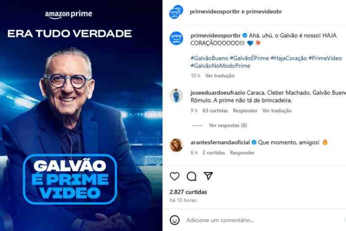 Publicação do Prime Vídeo (Reprodução/Instagram)