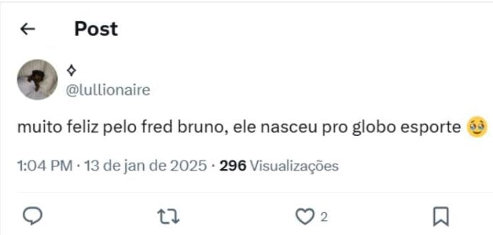 Público reagindo a estreia de Fred Bruno (Reprodução: X, antigo Twitter)