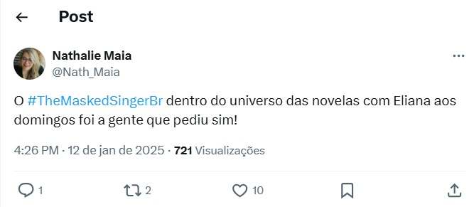 Reação do público da Eliana (Reprodução: X, antigo Twitter)