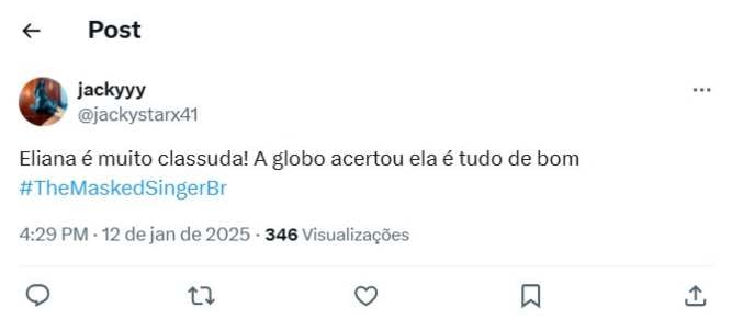 Reação do público da Eliana (Reprodução: X, antigo Twitter)