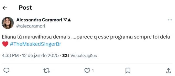 Reação do público da Eliana (Reprodução: X, antigo Twitter)