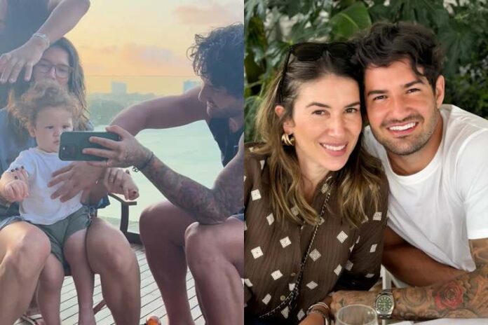 Rebeca Abravanel, Alexandre Pato e Benjamin (Reprodução: Instagram)