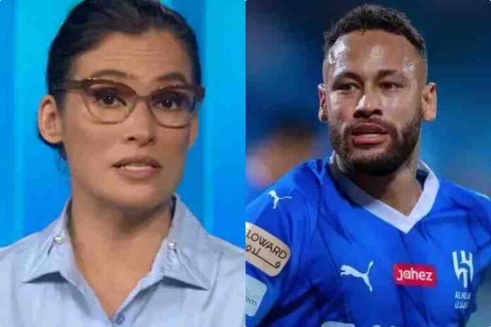 Renata Vasconcellos e Neymar (Montagem/Área VIP/Globo/Al-Hilal)