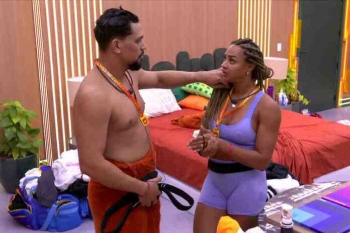 Vinícius e Aline no BBB25 (Reprodução/Globo)