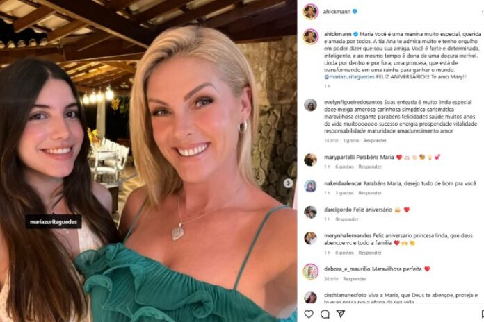 Ana Hickmann homenageando Maria Eduarda (Reprodução: Instagram)