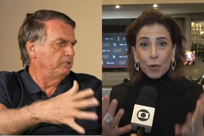 Bolsonaro e Fernanda Torres. (Foto: reprodução/YouTube/Globo)