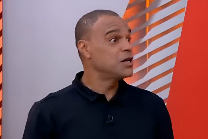 Denilson estreando no Globo Esporte (Reprodução: TV Globo)