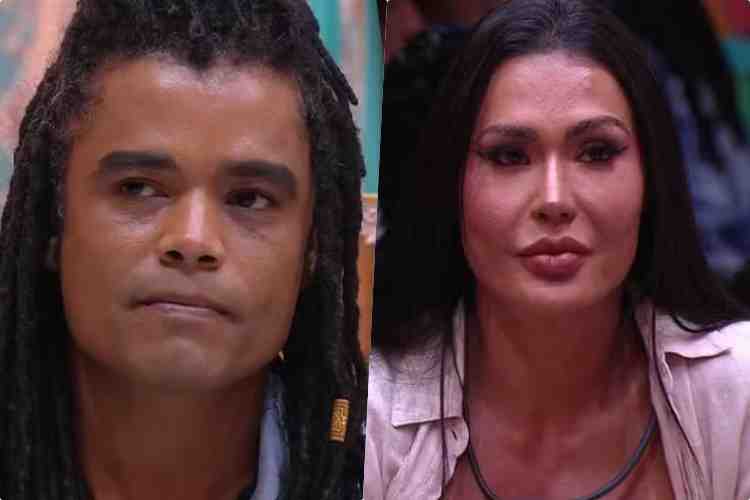 Diogo Almeida e Gracyanne Barbosa no BBB25 (Montagem/Área VIP/Globo)