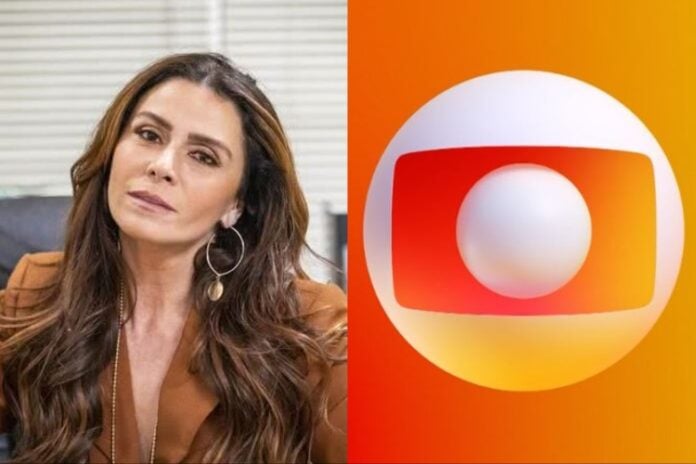 Giovanna Antonelli e logo da Globo