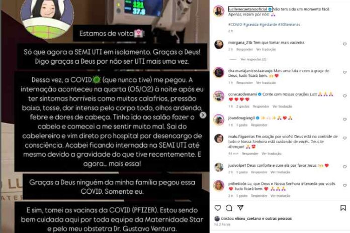 O post de Lucilene Caetano (Reprodução: Instagram)