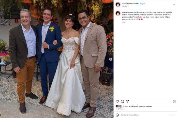 Marcelo Pereira no casamento de Alessandro Jodar (Reprodução: Instagram)