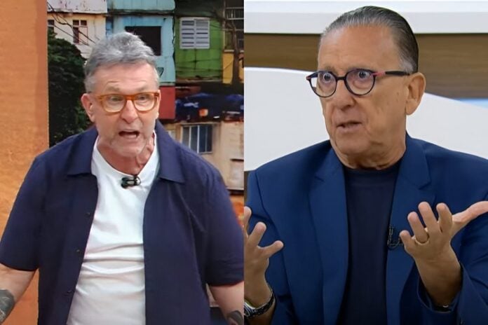 Neto e Galvão Bueno (Reprodução: Band TV/ TV Cultura)