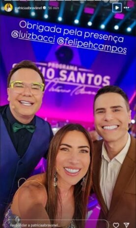 Patrícia Abravanel, Luiz Bacci e Felipeh Campos (Reprodução: Instagram)