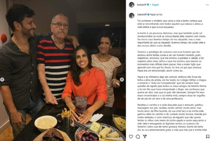 Post de Armando Babaioff (Reprodução: Instagram)