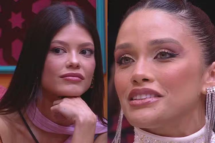 Vitória e Eva no BBB25. (Foto: reprodução/BBB)