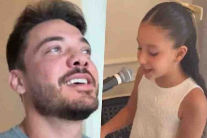 Wesley Safadão e a filha Ysis (Montagem/Área VIP/Instagram)