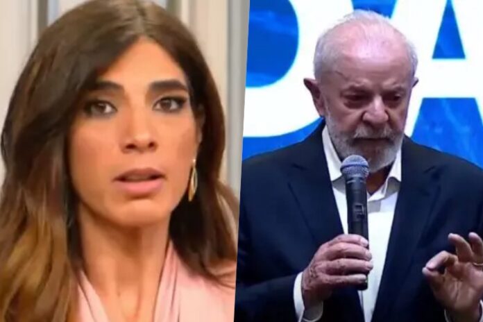 Andréia Sadi e Lula (Montagem/Área VIP/GloboNews/Canal GOV)