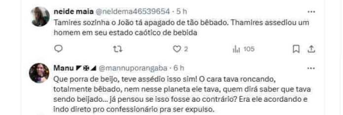 Comentários dos internautas (Reprodução/X)